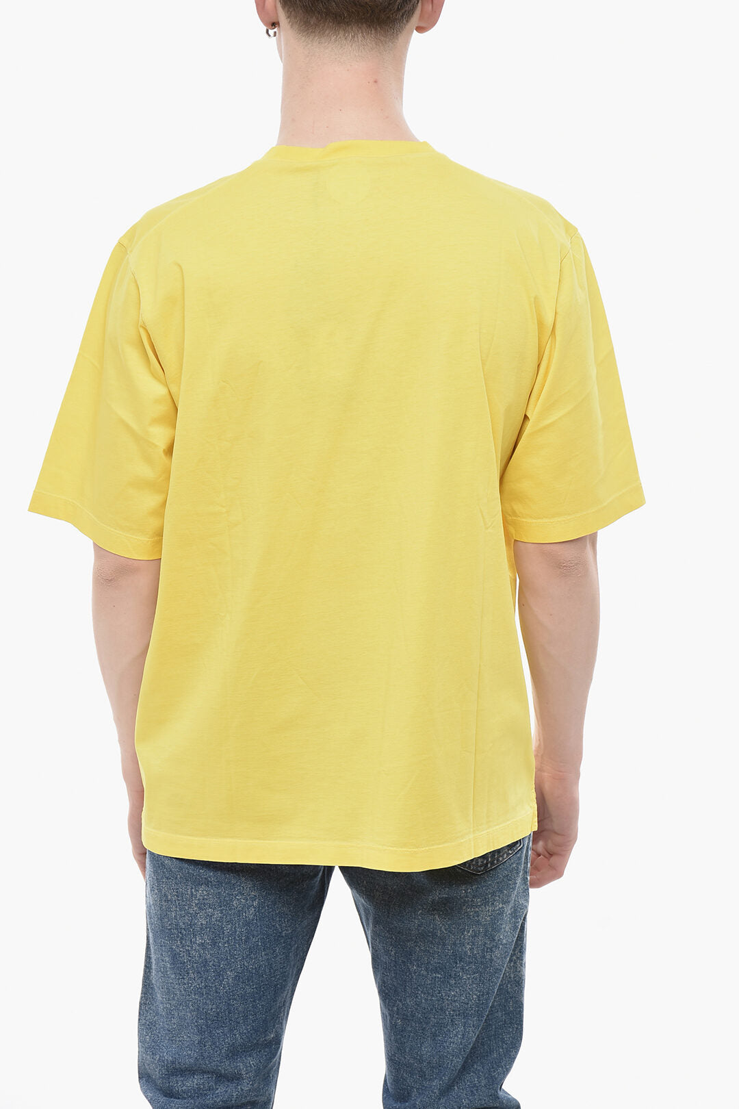 Dsquared2 3000~Crewneck T-Shirt SKATER FIT in Solid Color with Front Print, view 2