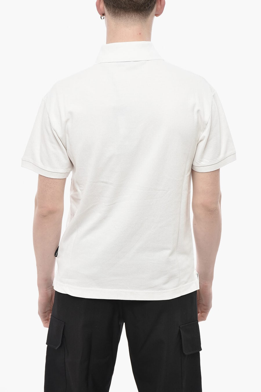 Palm Angels 0115~Hopsack Cotton Polo With Embroidered Logo, view 2
