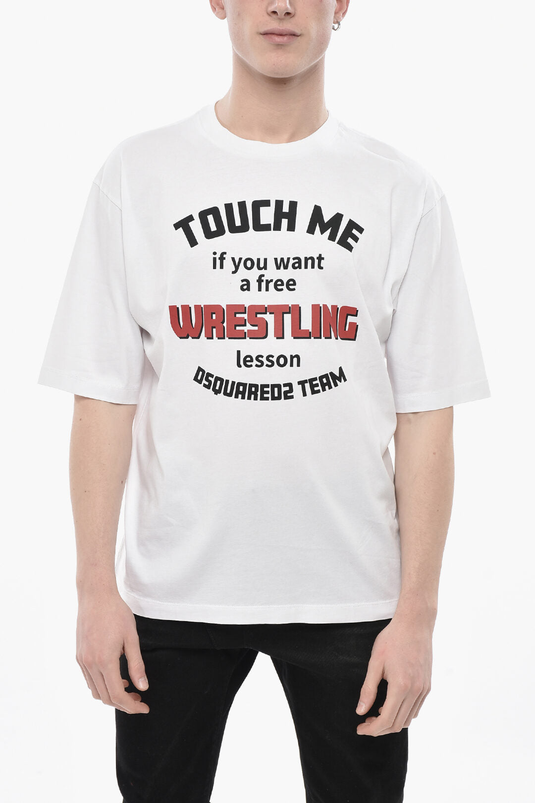 Dsquared2 2405~Cotton Crewneck T-Shirt WRESTLING