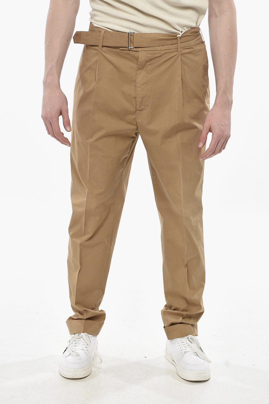 Altea 2500~Stretch Cotton Trousers With Belt