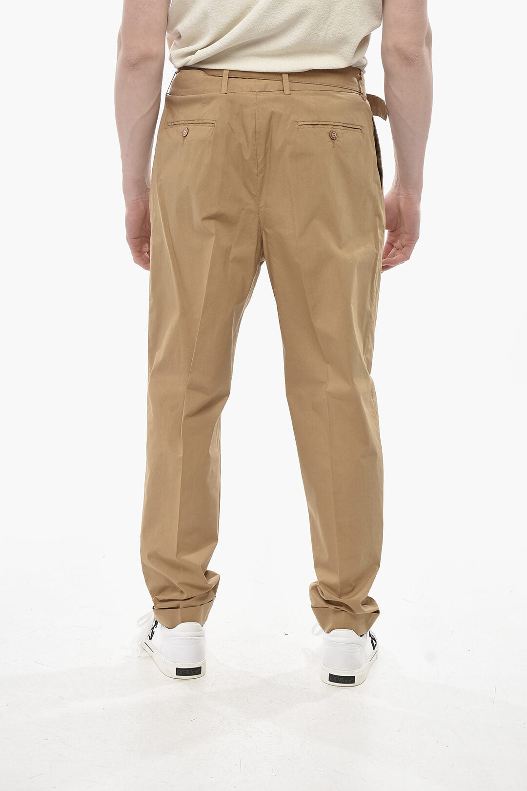 Altea 2500~Stretch Cotton Trousers With Belt, view 2
