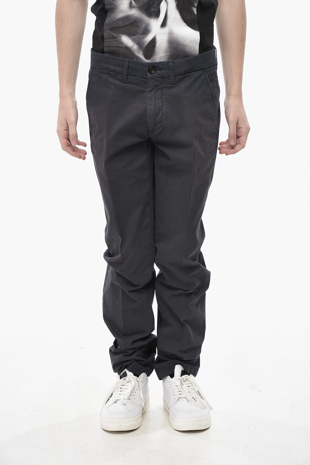 Corneliani 2405~ID Chino Trousers with Patch Logo