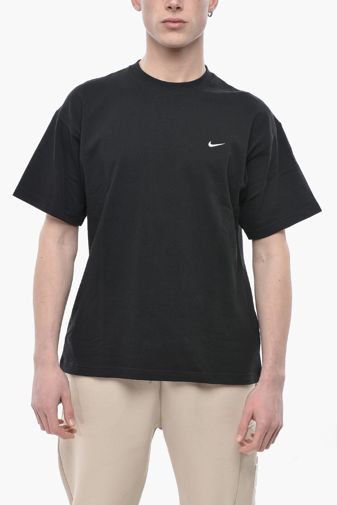 Nike 3500~Solid Crewneck T-Shirt with Embroidered Logo