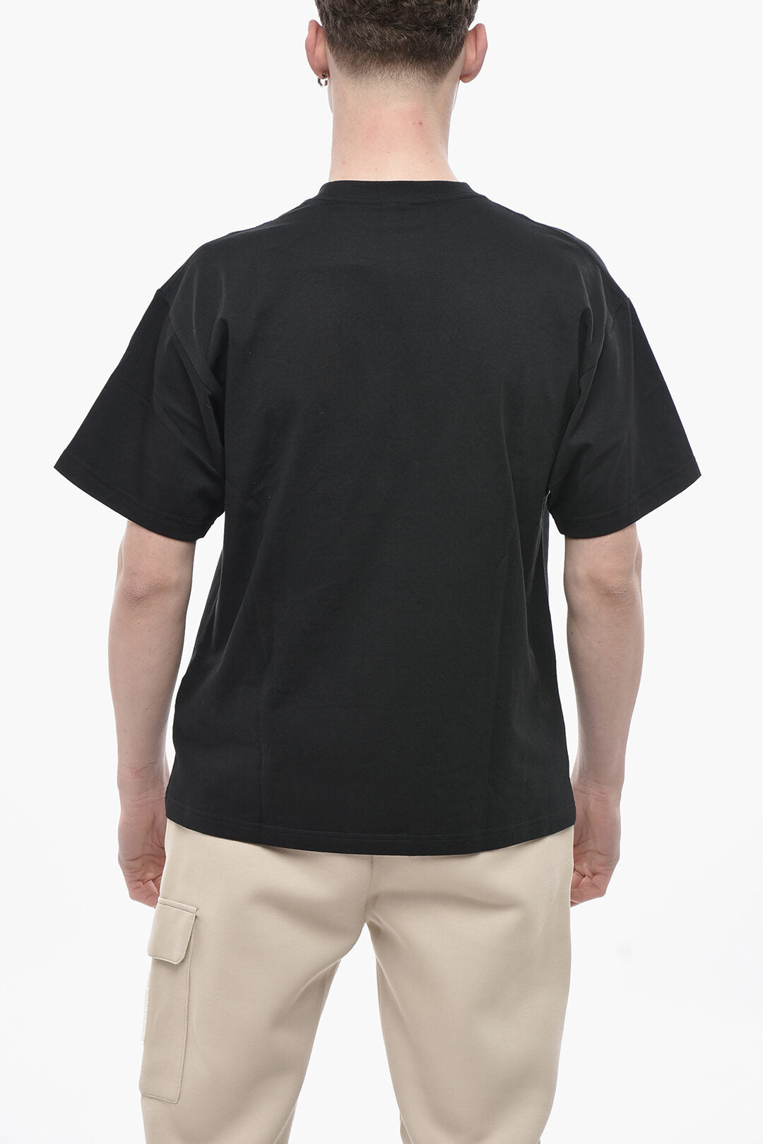 Nike 3500~Solid Crewneck T-Shirt with Embroidered Logo, view 2