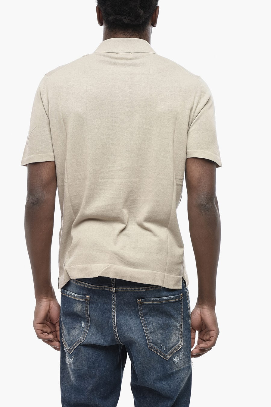 Altea 2500~Lightweight Cotton Polo in Solid Color, view 2