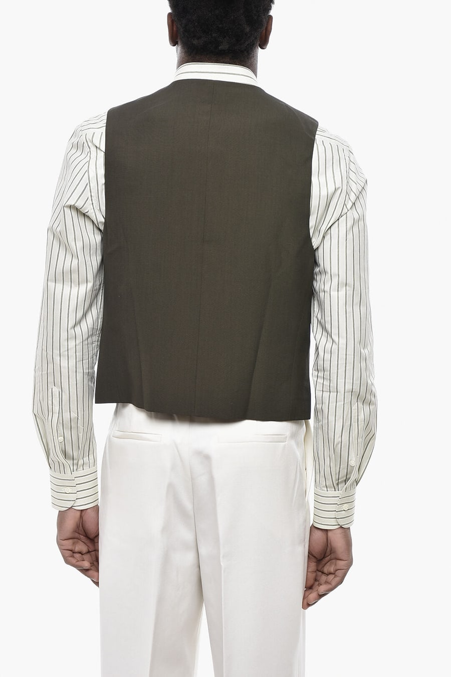 Givenchy 2405~Double-Breasted Wool Vest with Concealed Button Closure, view 2