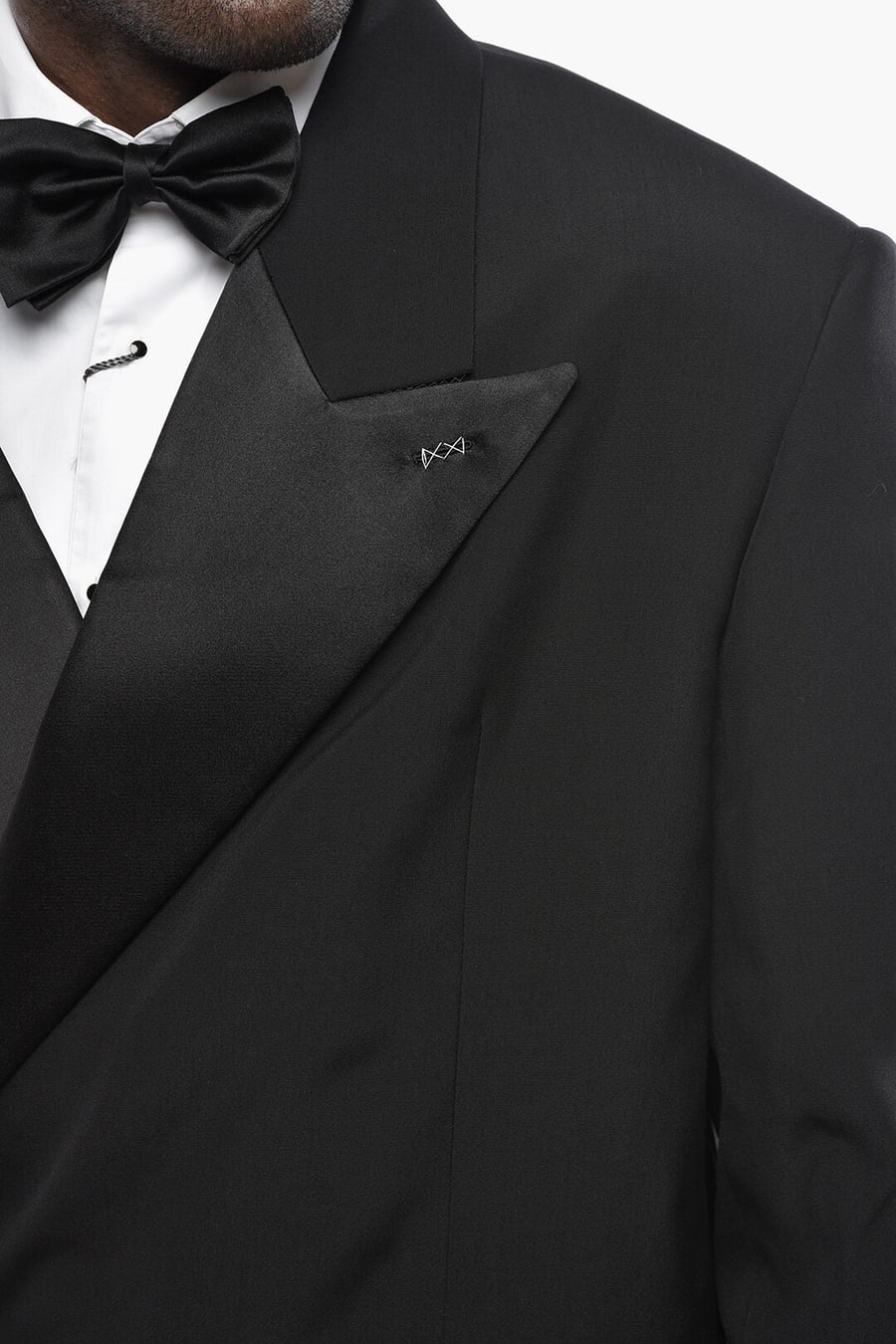 Givenchy 3500~Oversized Double-Breasted Blazer with Satin Lapels, view 3