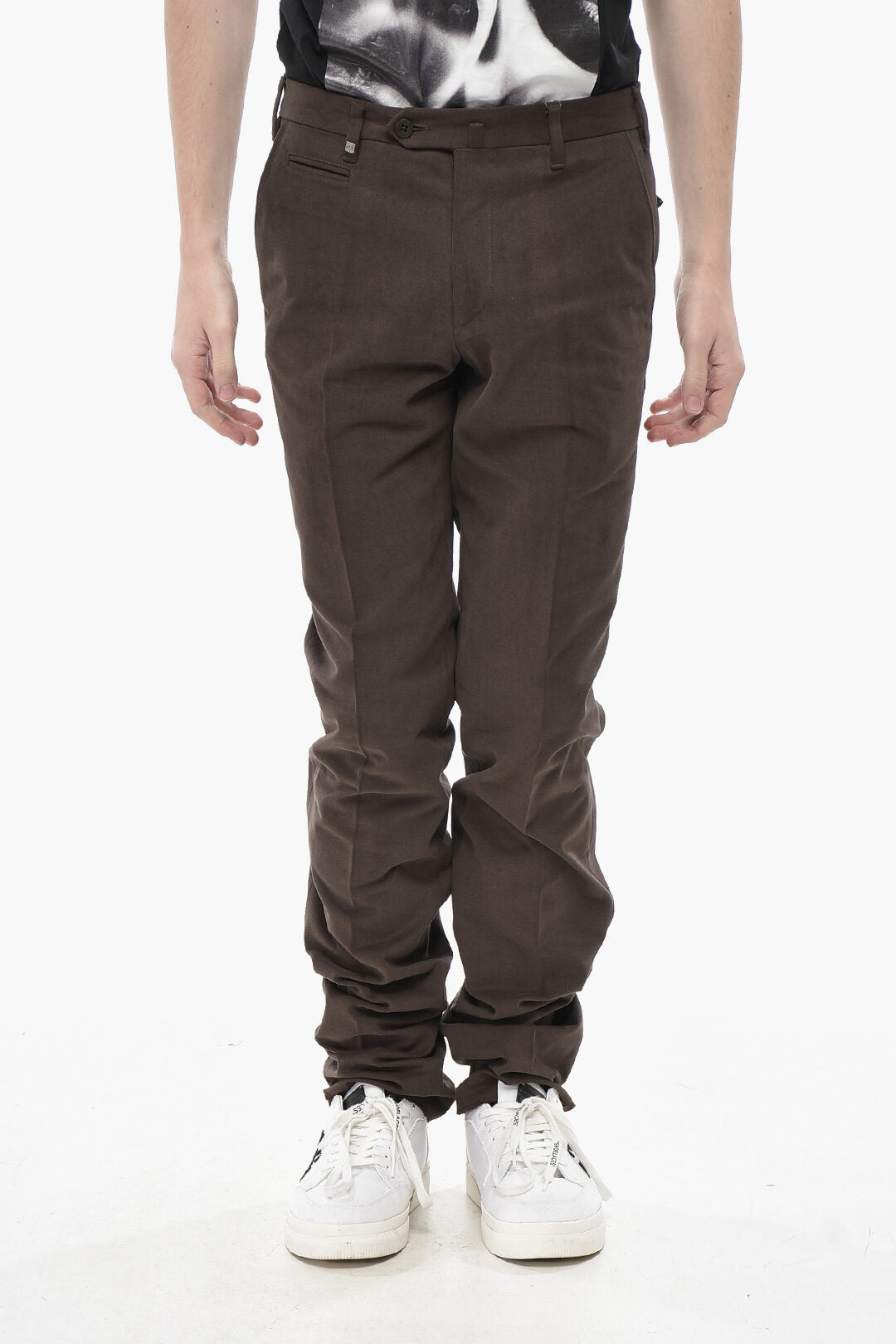Corneliani 2405~Cotton Straight-Fit Trousers