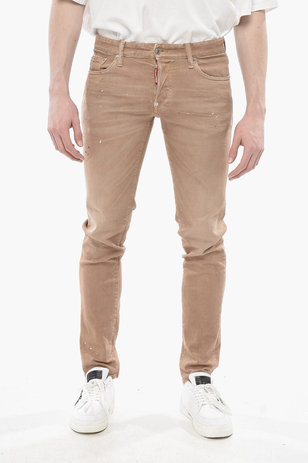 Dsquared2 2500~Slim-Fit 5-Pocket Trousers with Painted Effect
