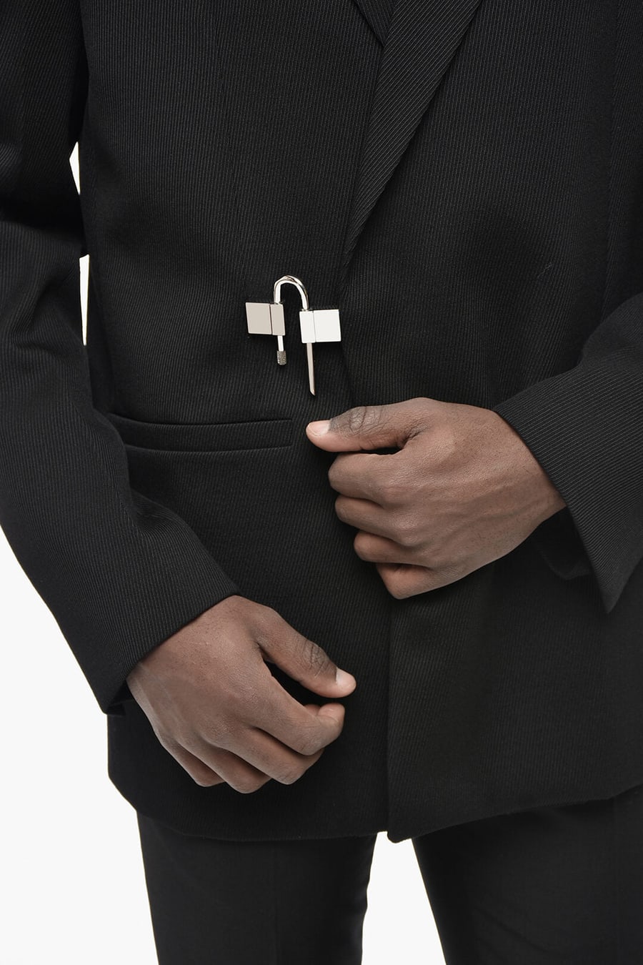 Givenchy 0130~Wool-Twill Double-Breasted Blazer LOCK, view 3