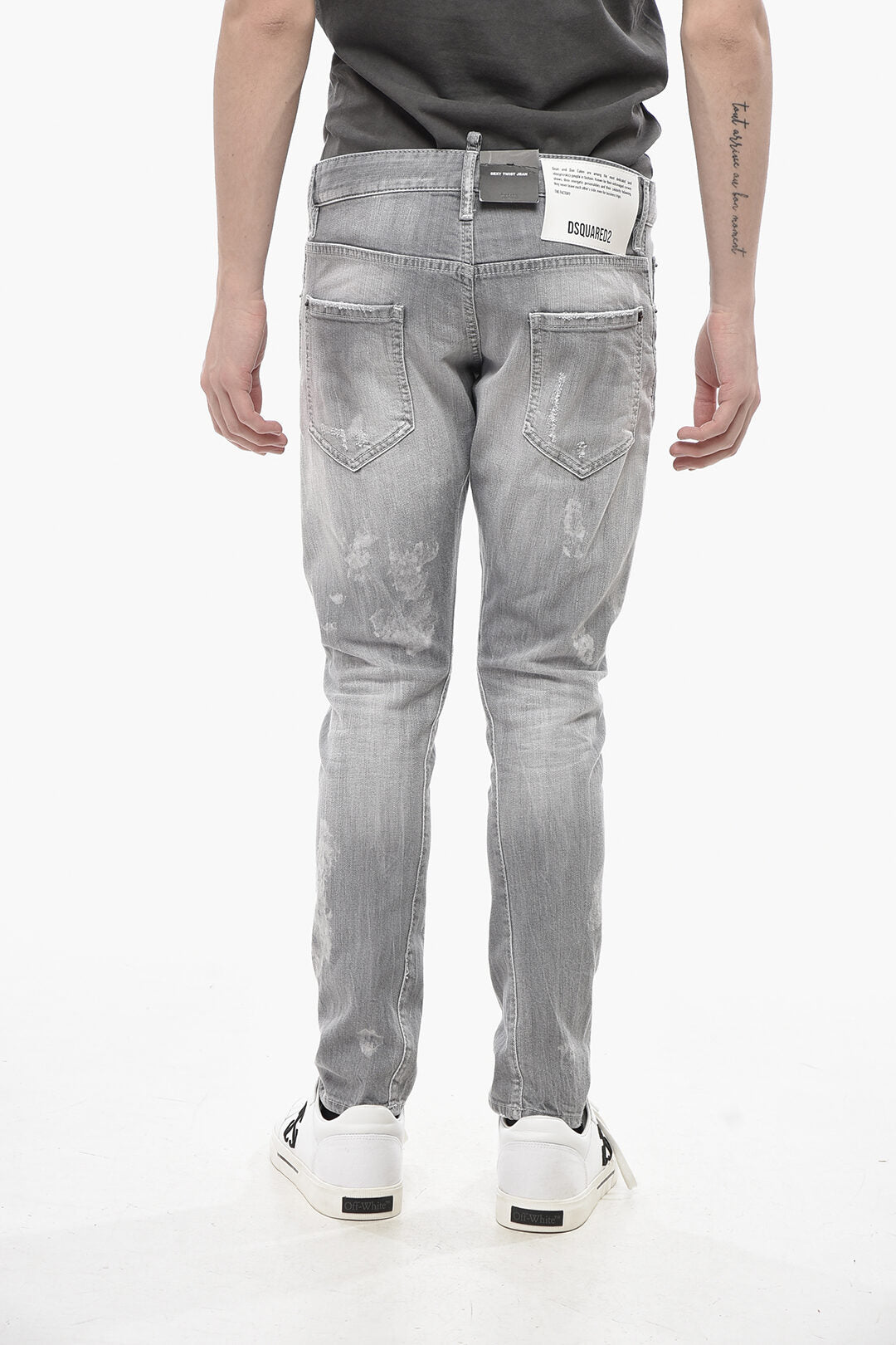 Dsquared2 2470~Stretch Denim Jeans SEXY TWIST Low-Rise 14cm