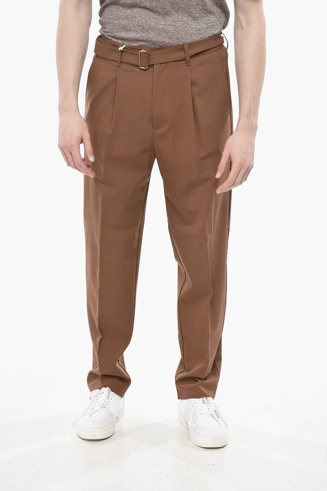 Altea 2405~Virgin Wool Trousers COLIN with 1 Pleat and Belt
