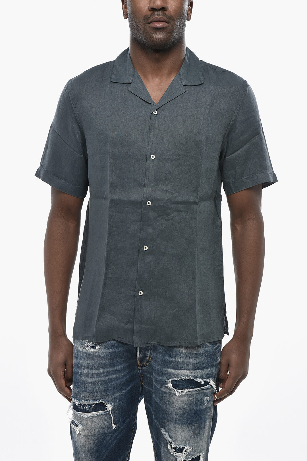 Altea 2405~Linen Shirt BAKER With Short Sleeves