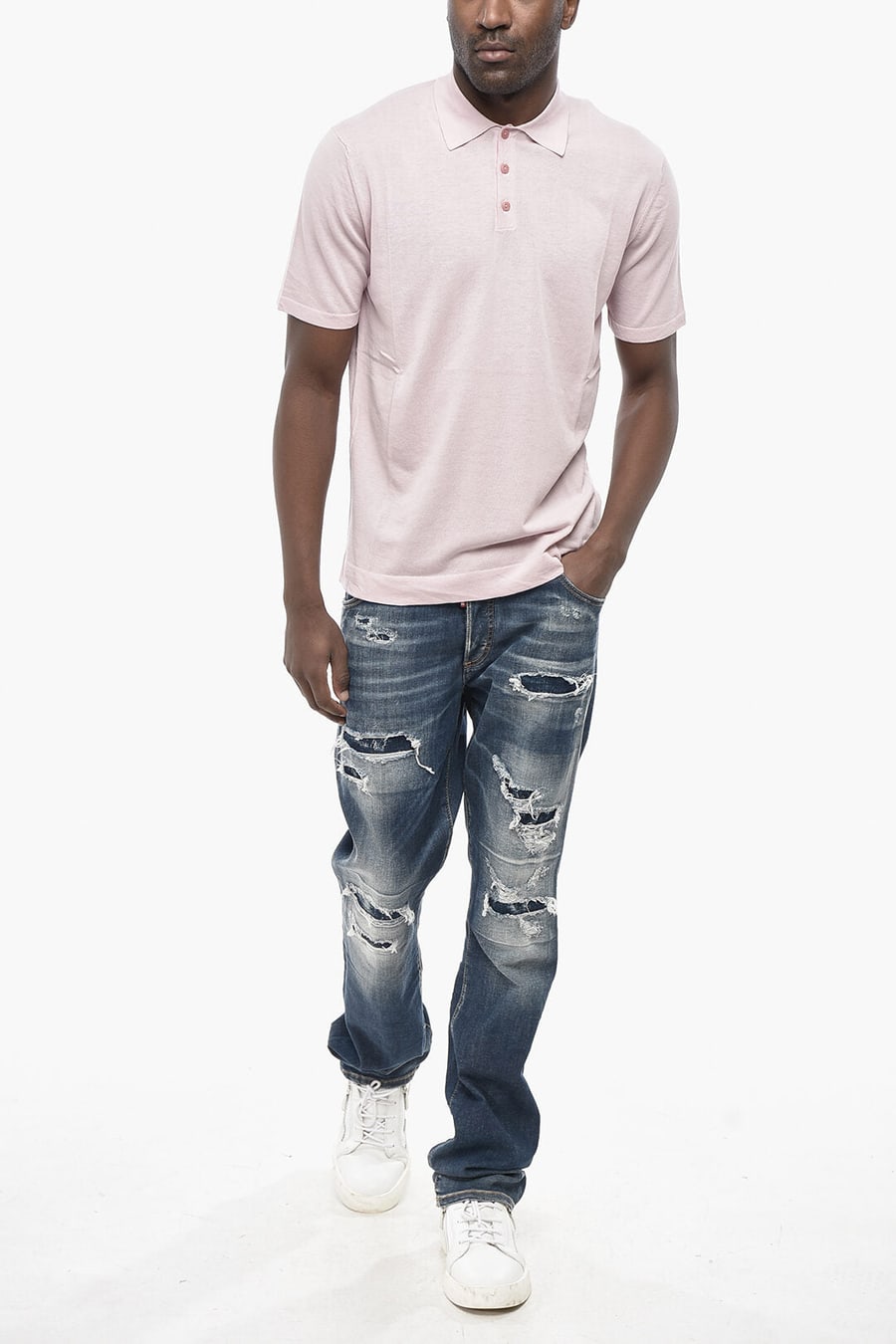 Altea 3050~Solid Lightweight Cotton Polo, view 4