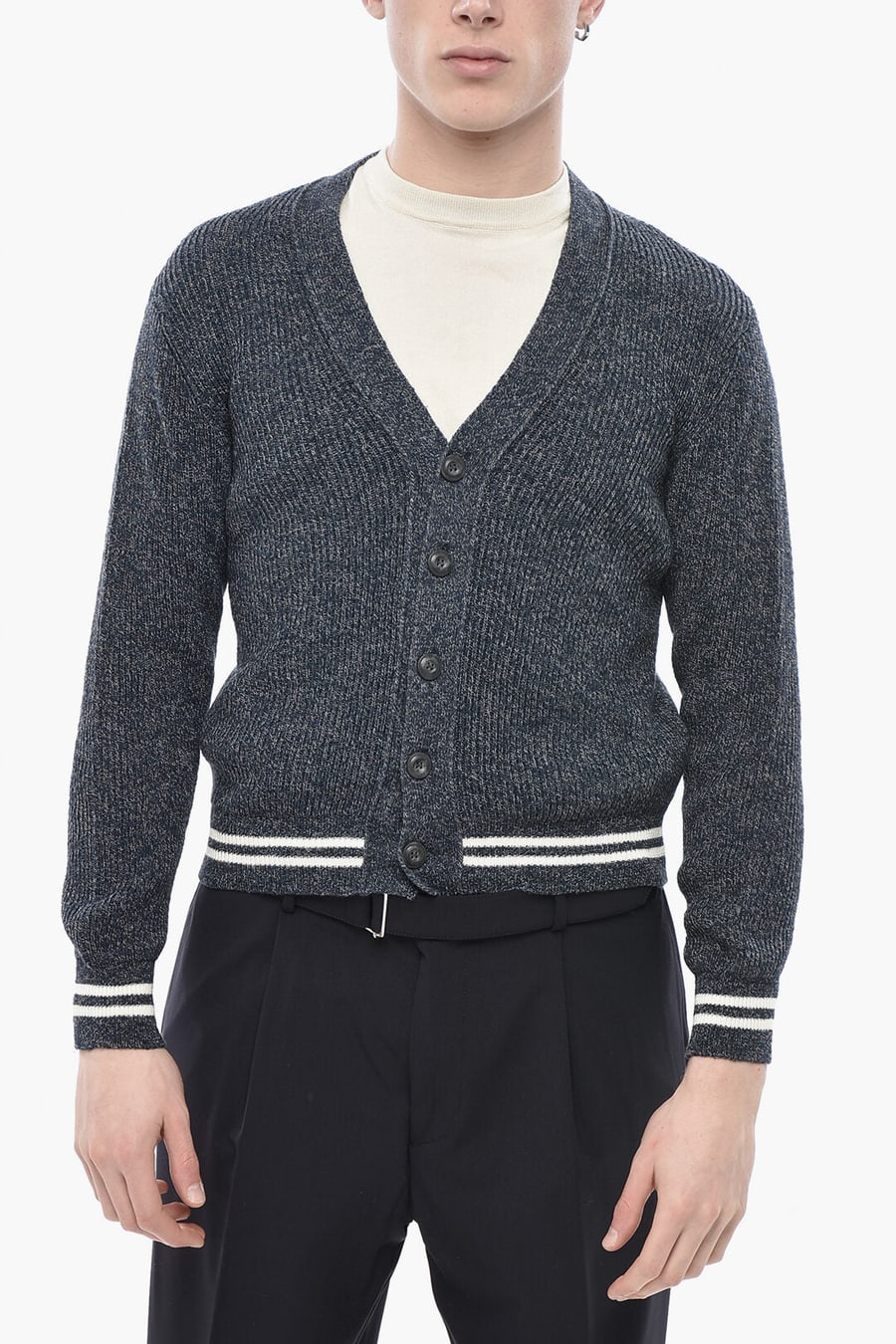 Altea 2405~Cotton Blend V-Neck Cardigan