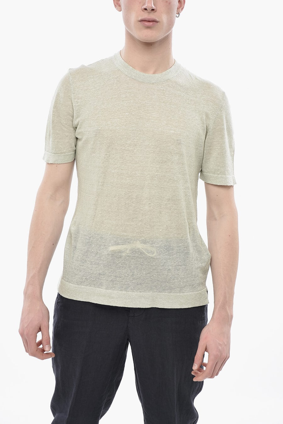 Altea 2850~Linen-Blend Crewneck T-Shirt