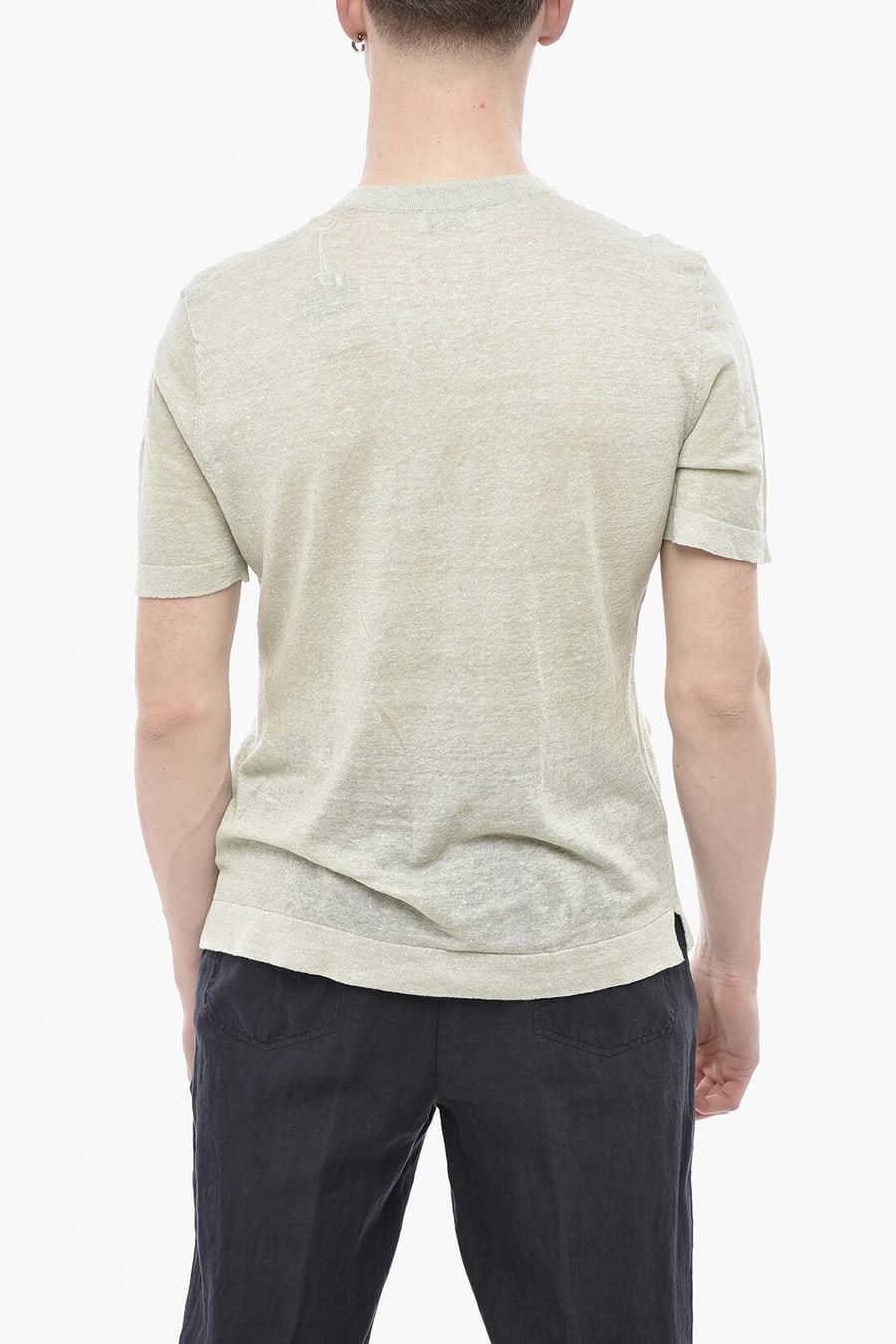 Altea 2850~Linen-Blend Crewneck T-Shirt, view 2