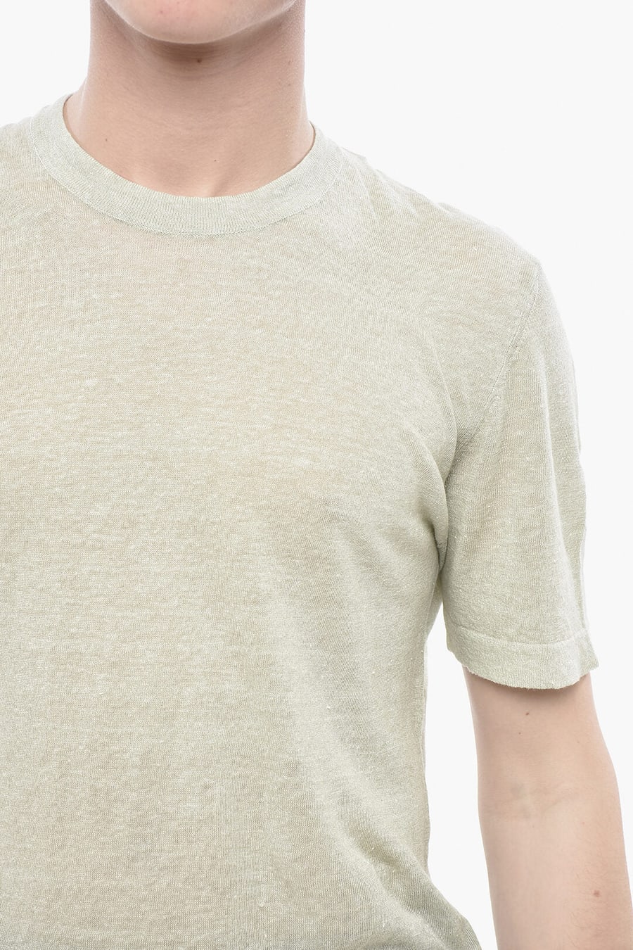 Altea 2850~Linen-Blend Crewneck T-Shirt, view 3