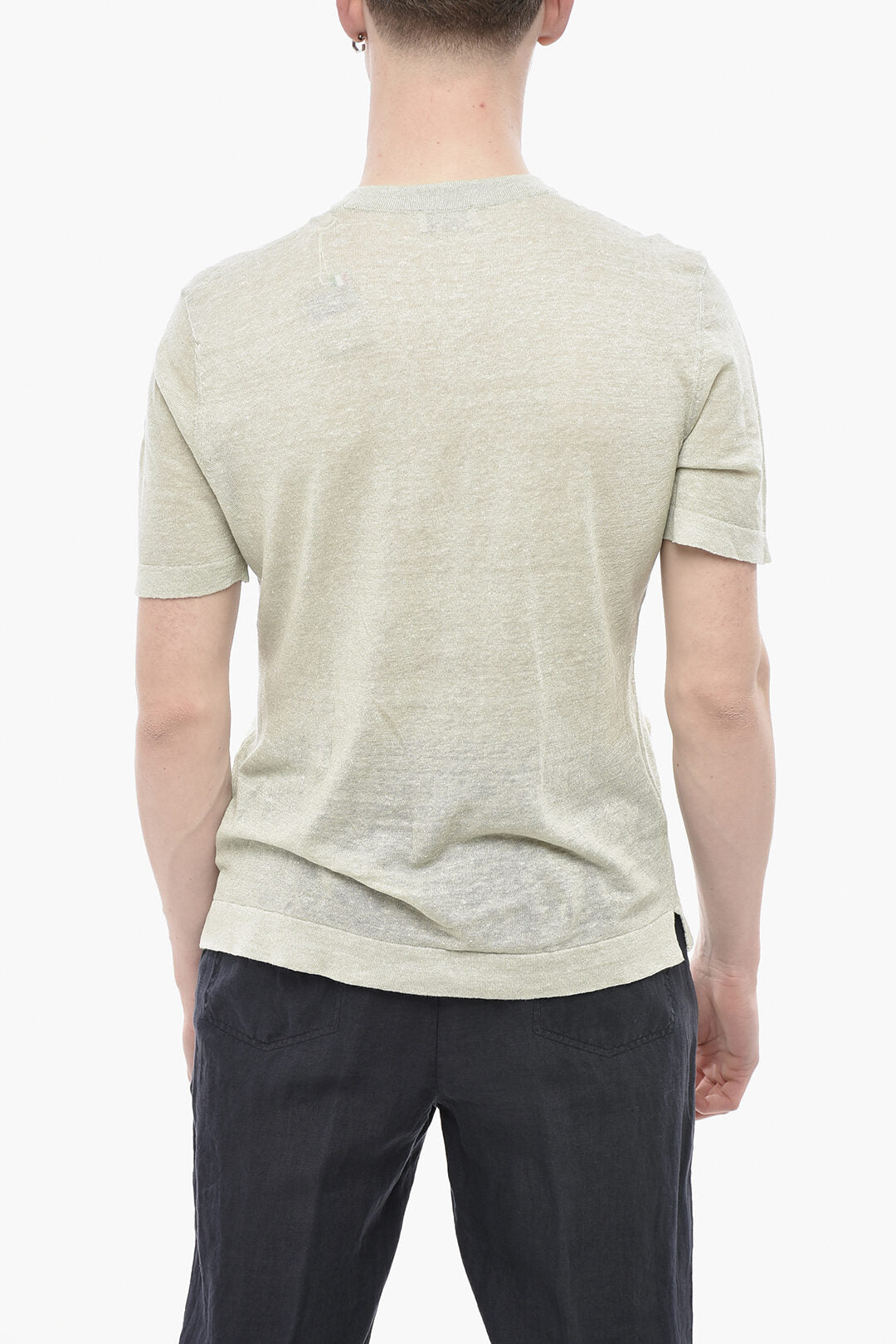 Altea 2850~Linen-Blend Crewneck T-Shirt, view 2