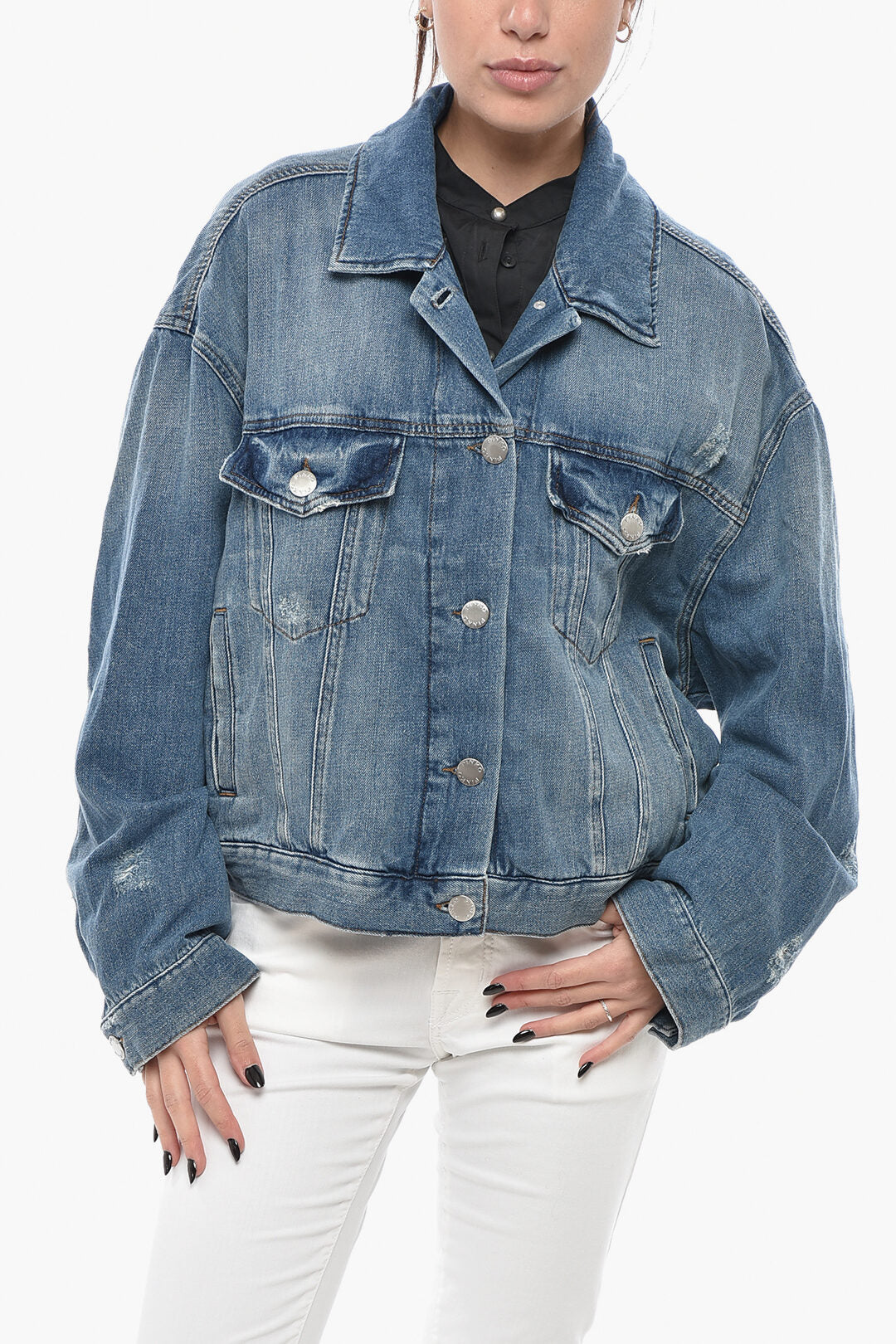 Pinko 2750~Mid-Wash Denim Jacket