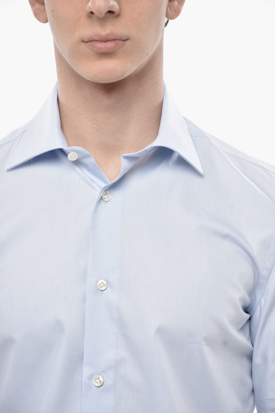 Vincenzo di Ruggiero 2750~Cotton Poplin Shirt with French Collar