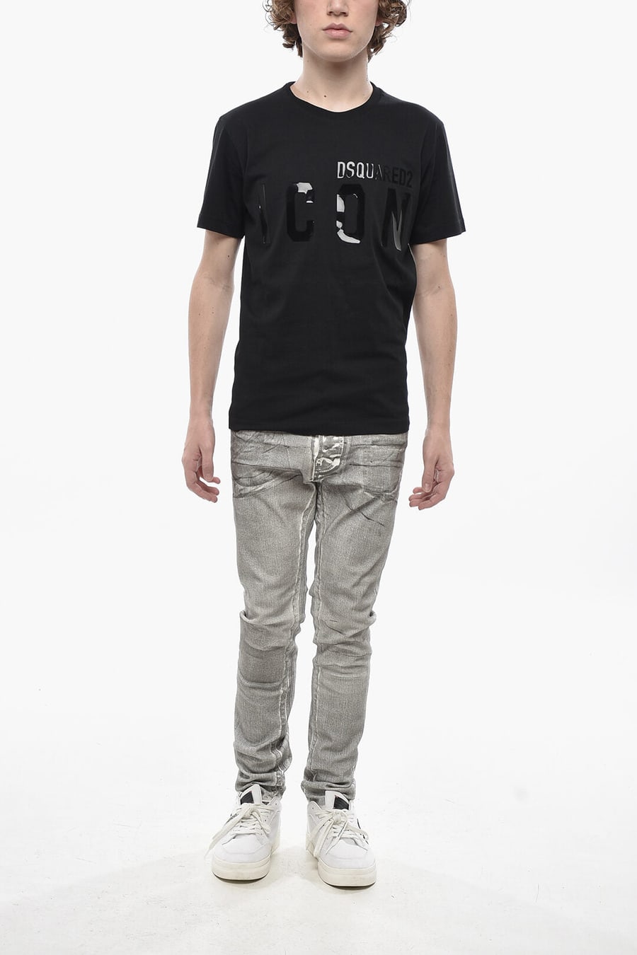 Dsquared2 3500~Crewneck T-Shirt ICON with Glossy Print