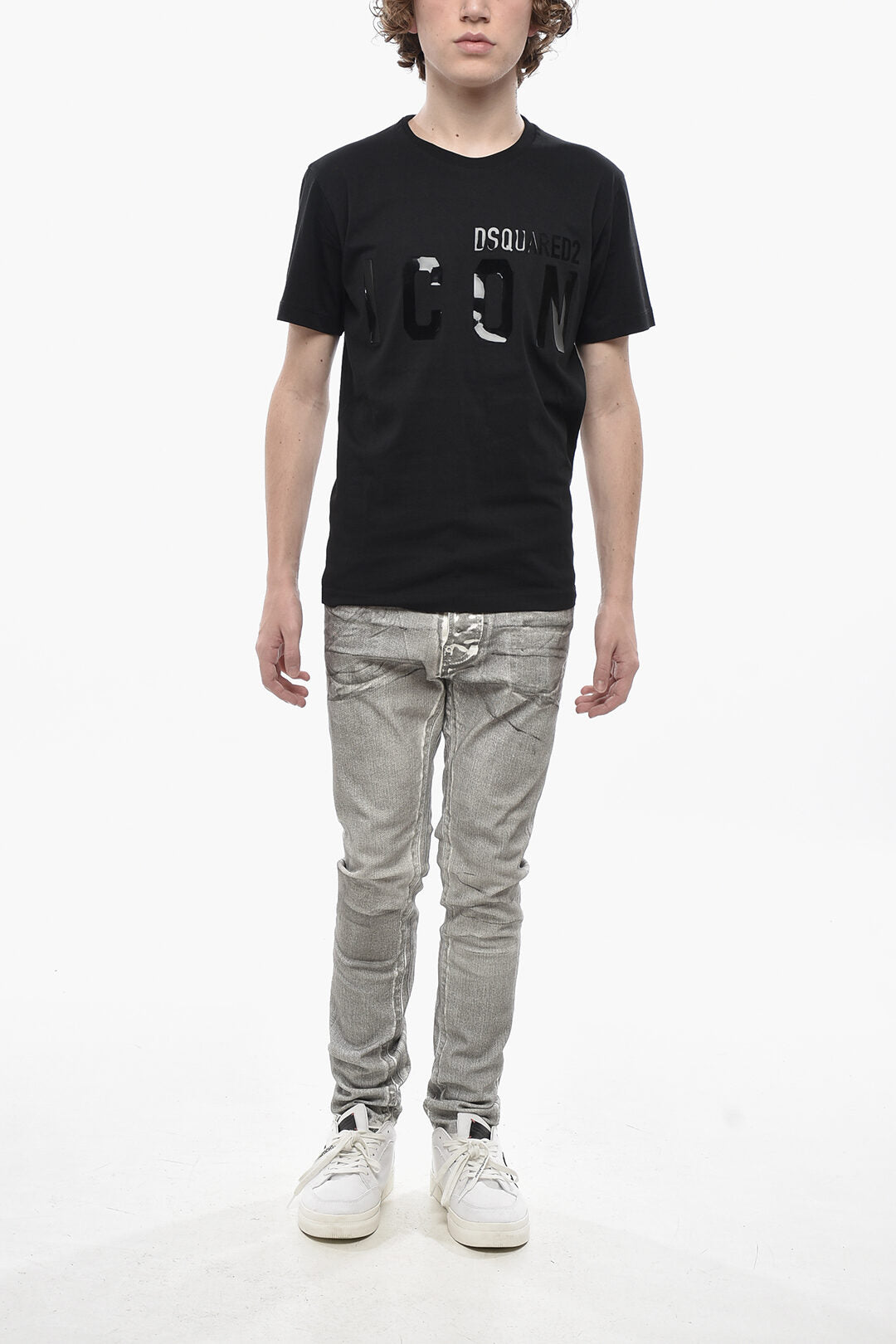 Dsquared2 3500~Crewneck T-Shirt ICON with Glossy Print