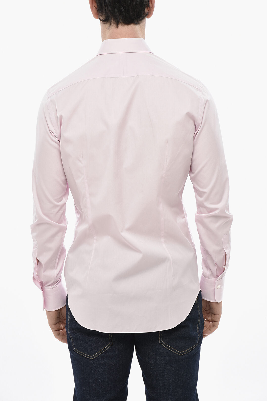 Alessandro Gherardi 3050~Solid Cotton Poplin Shirt with French Collar, view 2
