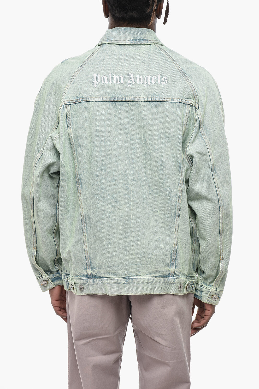 Palm Angels 2750~Denim Jacket OVERDYE With Embroidered Logo, view 2