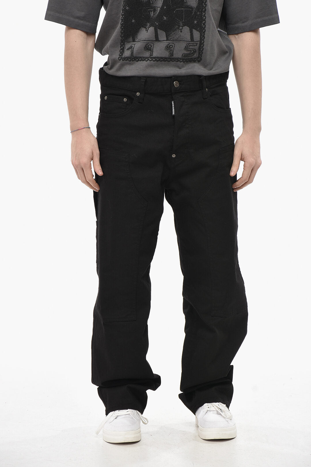 Dsquared2 3500~Stretch Denim Carpenter Jeans Dark Wash 23cm