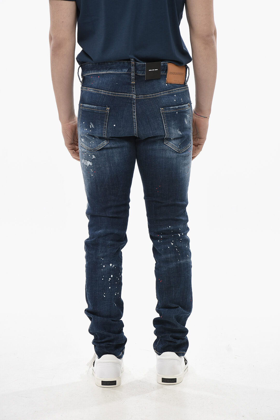 Dsquared2 2405~Jeans COOL GUY Vintage Effect with Paint Details 16cm, view 2