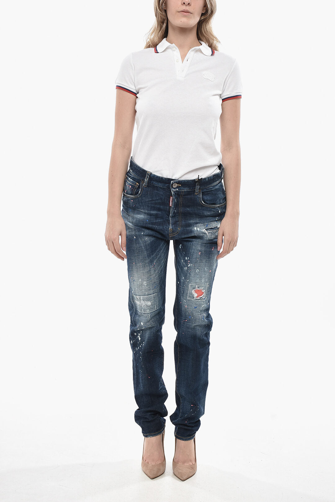 Dsquared2 2405~Jeans Regular Fit Paint Effect 17cm, view 2