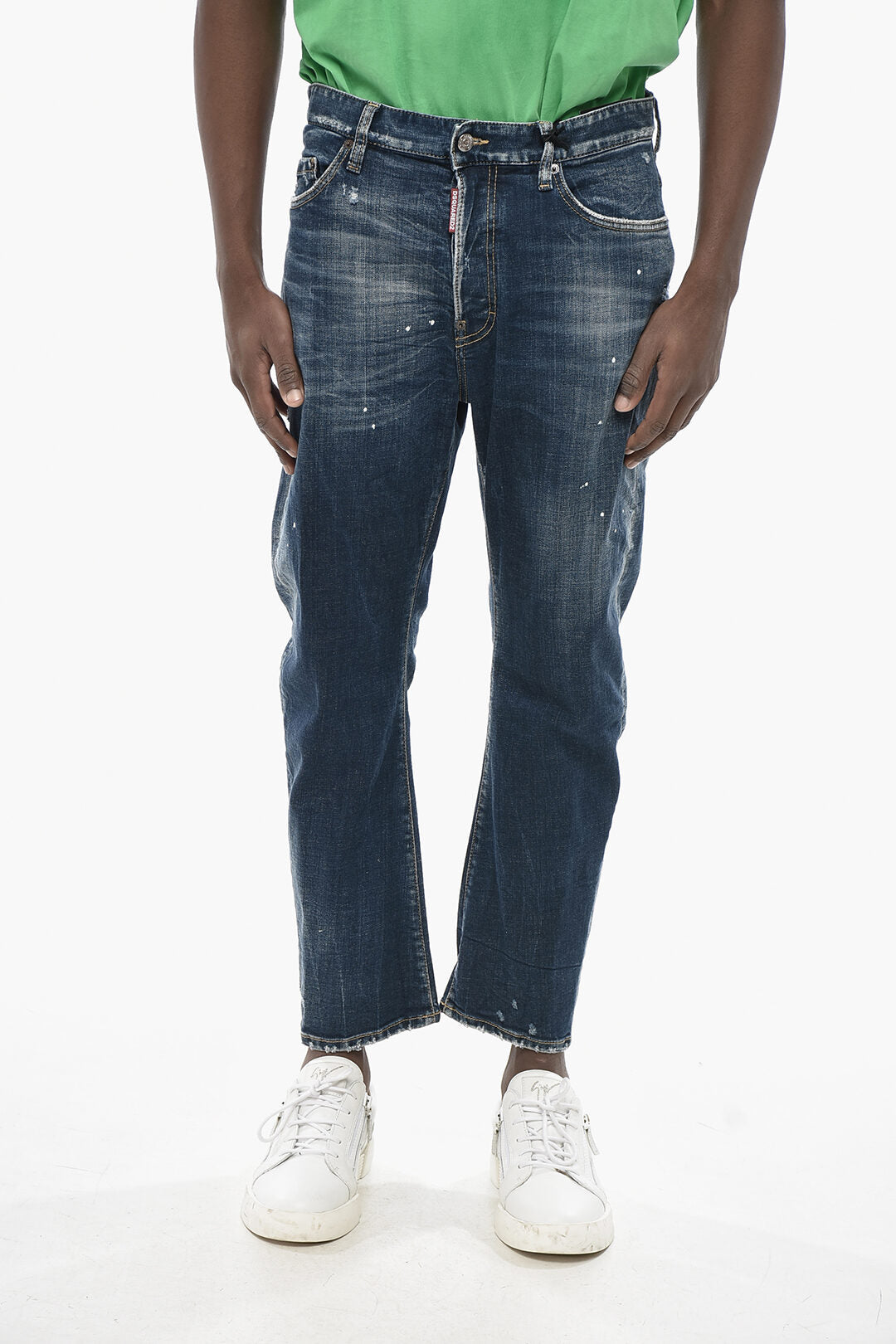 Dsquared2 2405~PROUD TO BE Bro-Fit Delavè Cotton Jeans 19cm