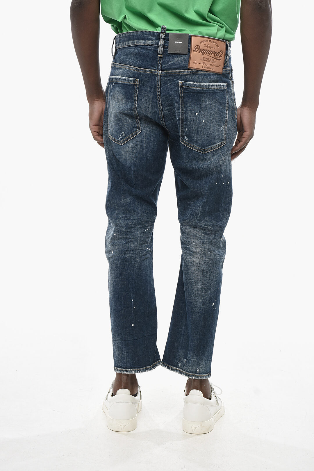 Dsquared2 2405~PROUD TO BE Bro-Fit Delavè Cotton Jeans 19cm, view 2