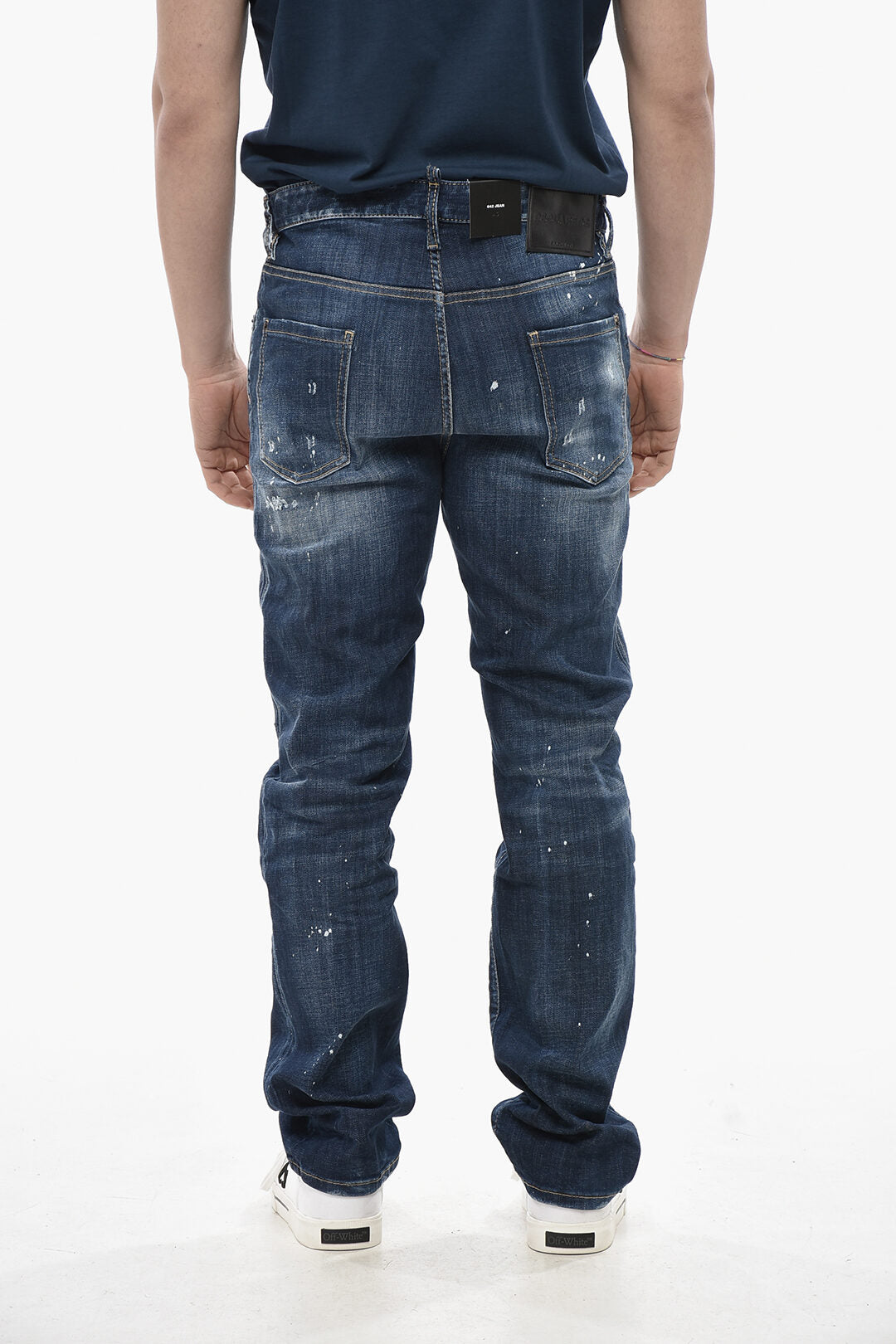 Dsquared2 2405~Jeans 642 Vintage Effect with Paint Details 18cm, view 2