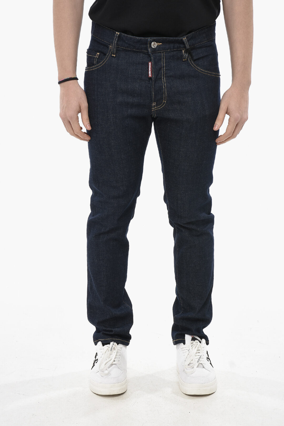 Dsquared2 2405~Straight-Leg Jeans SKATER with Topstitching 16cm