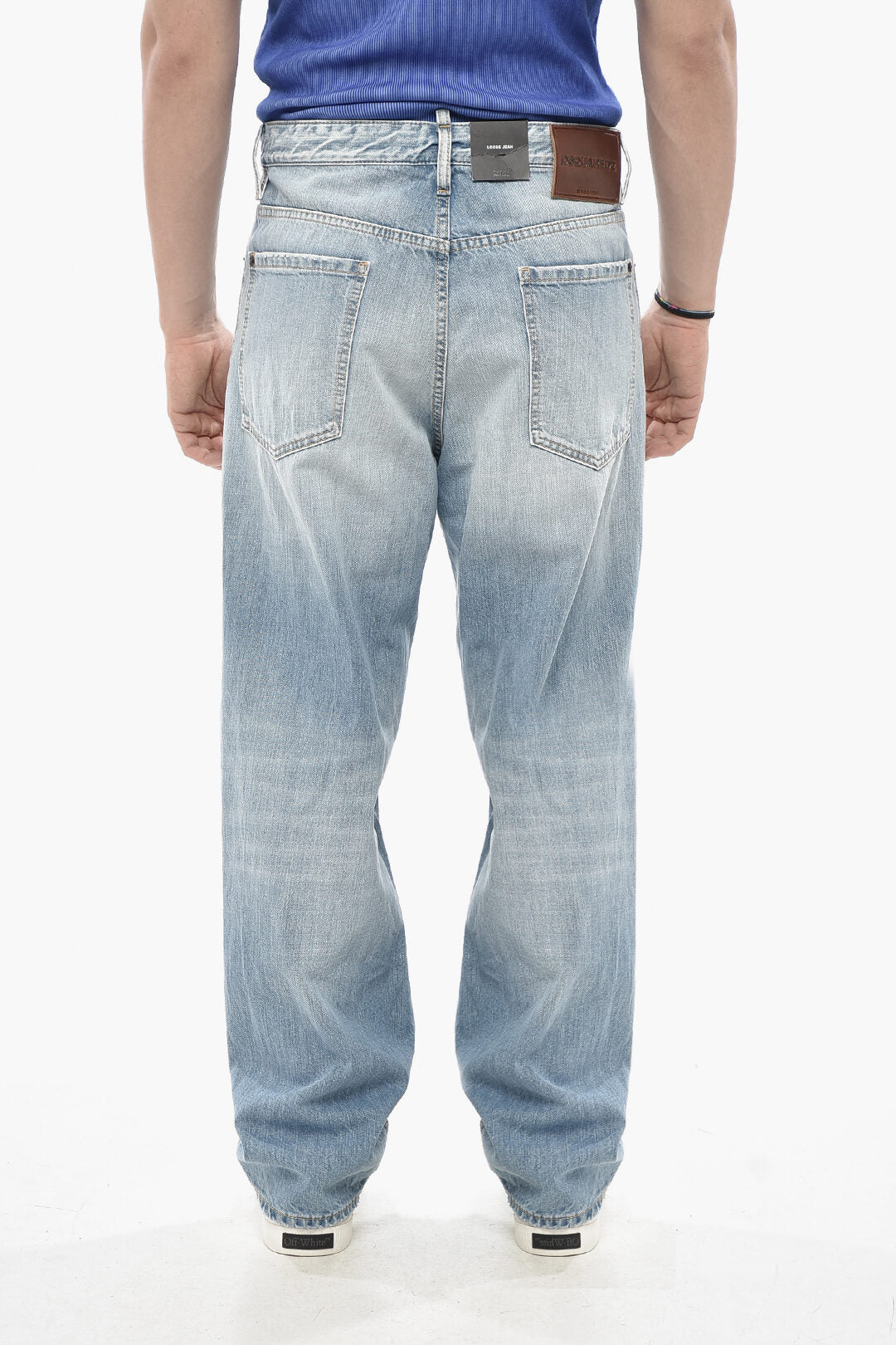 Dsquared2 2750~Jeans Straight Leg LOOSE with Silver Buttons 22cm, view 2