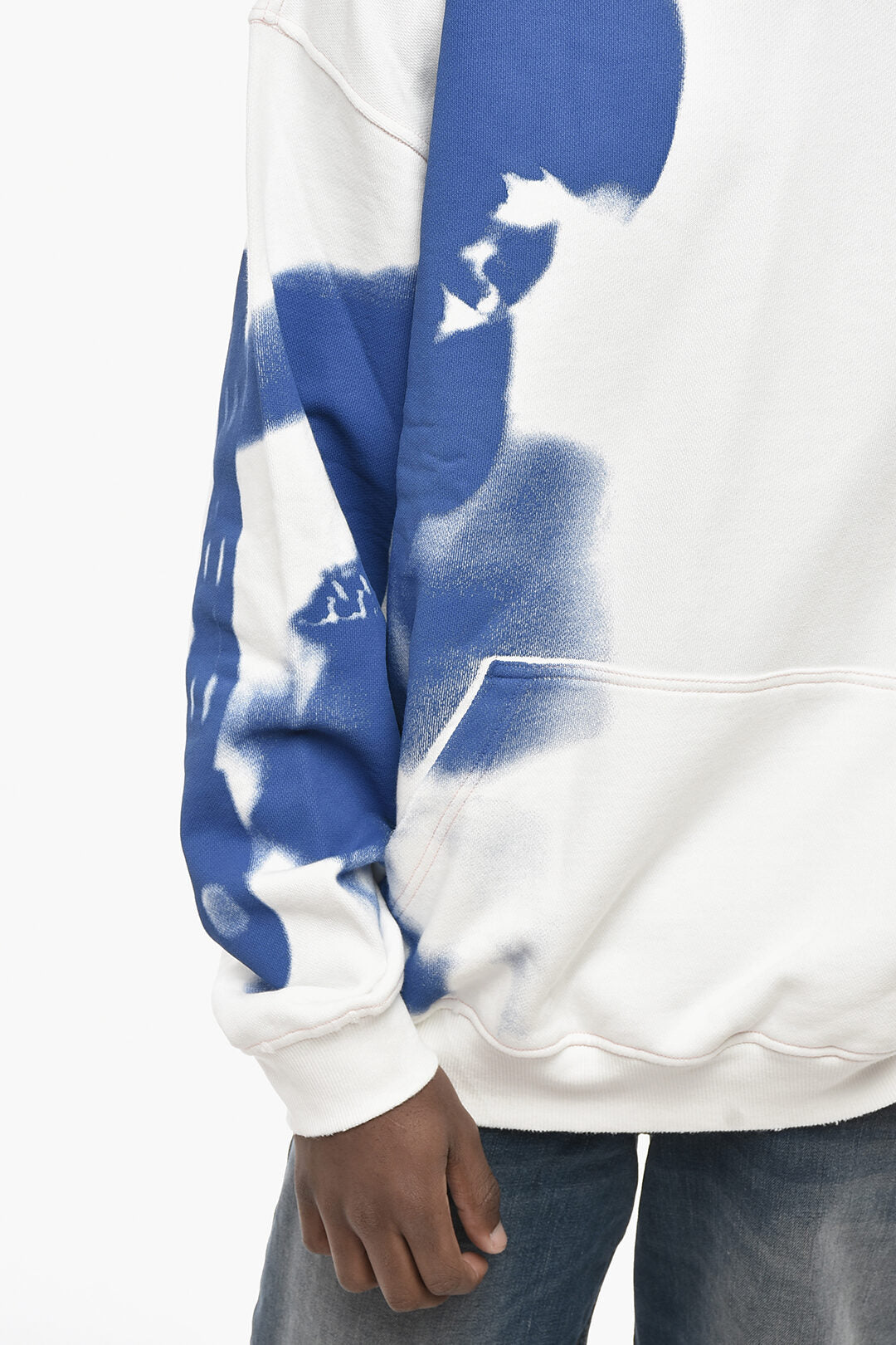 Diesel 2405~Brushed Cotton Hooded Sweatshirt S-BOXT-HOOD-N4 with Ombre Print