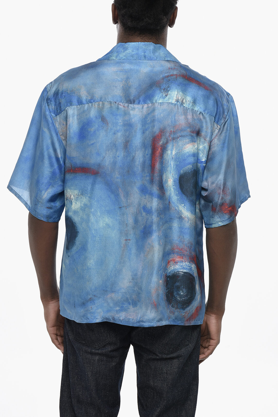 Marni 2405~Printed Silk Bowling Shirt with Pocket