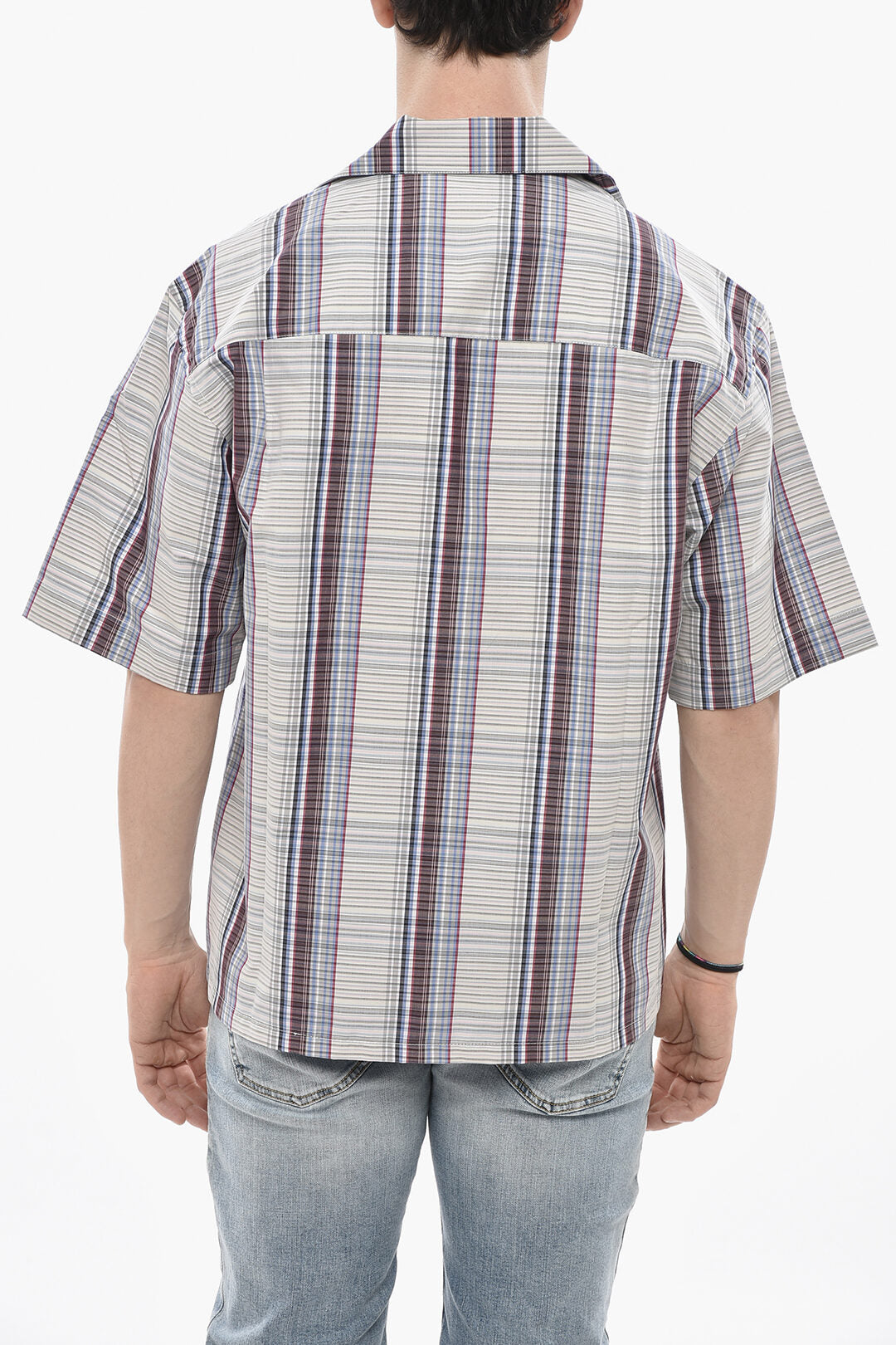Marni 3250~Cotton Bowling Shirt with Checked Pattern