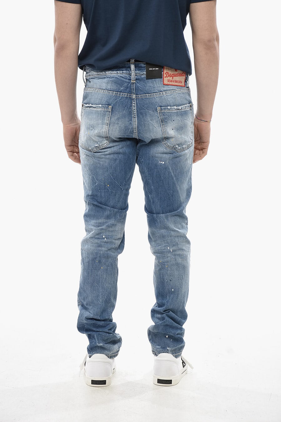 Dsquared2 2405~Straight-Leg Jeans COOL GUY with Raffia Patch 16cm, view 2