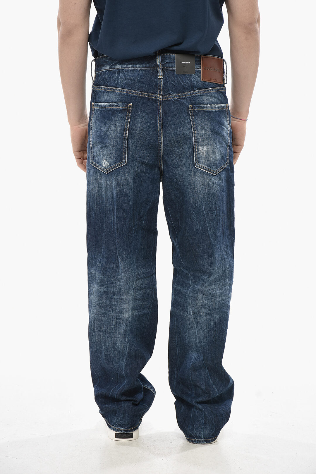 Dsquared2 2405~Straight-Leg Jeans LOOSE with Silver Buttons 23cm, view 2