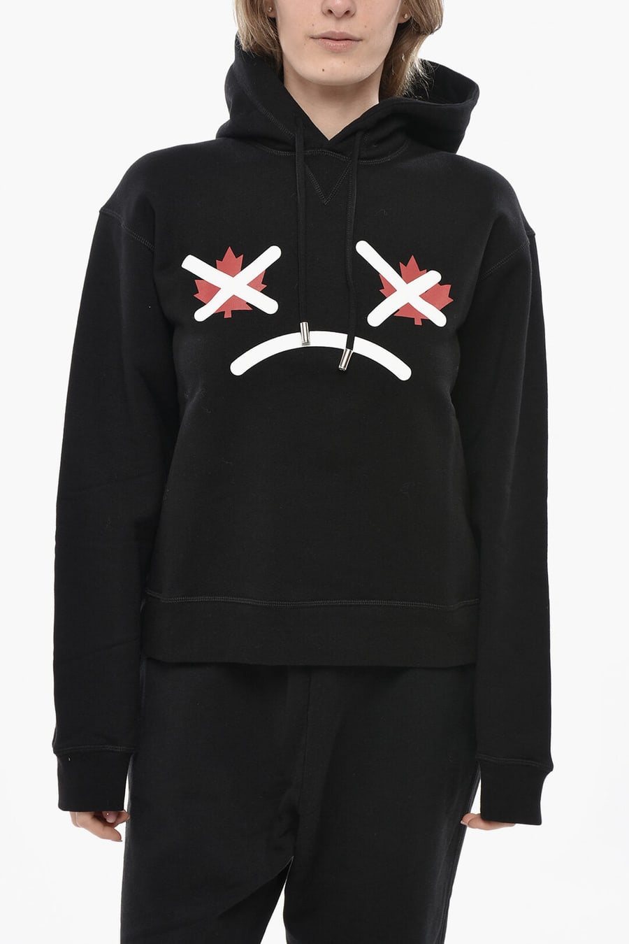 Dsquared2 3500~Hoodie COOL FIT Cotton Fleece with Front Print