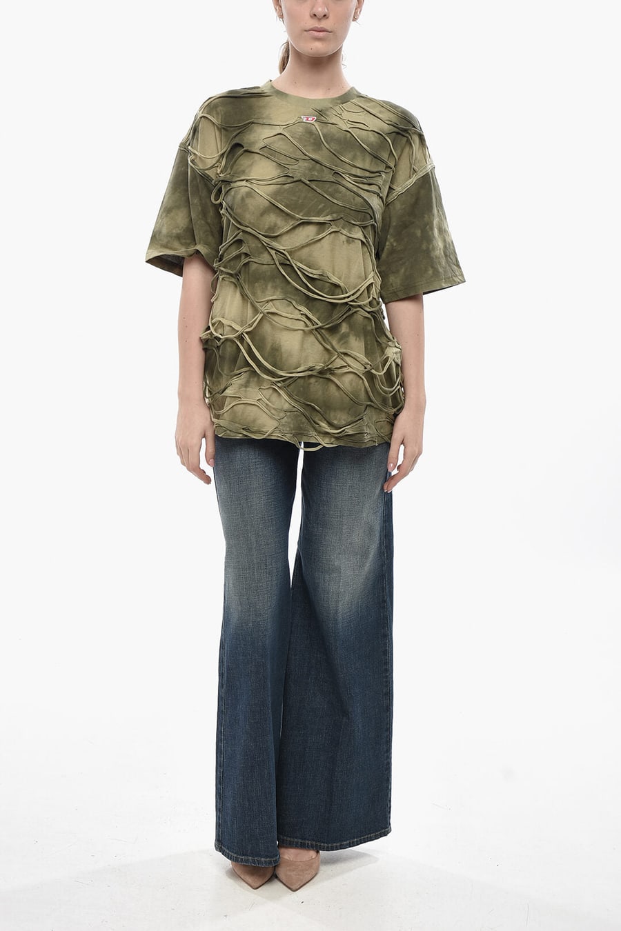 Diesel 2850~Crewneck T-Shirt T-BOXKET Cotton Tie-Dye Effect