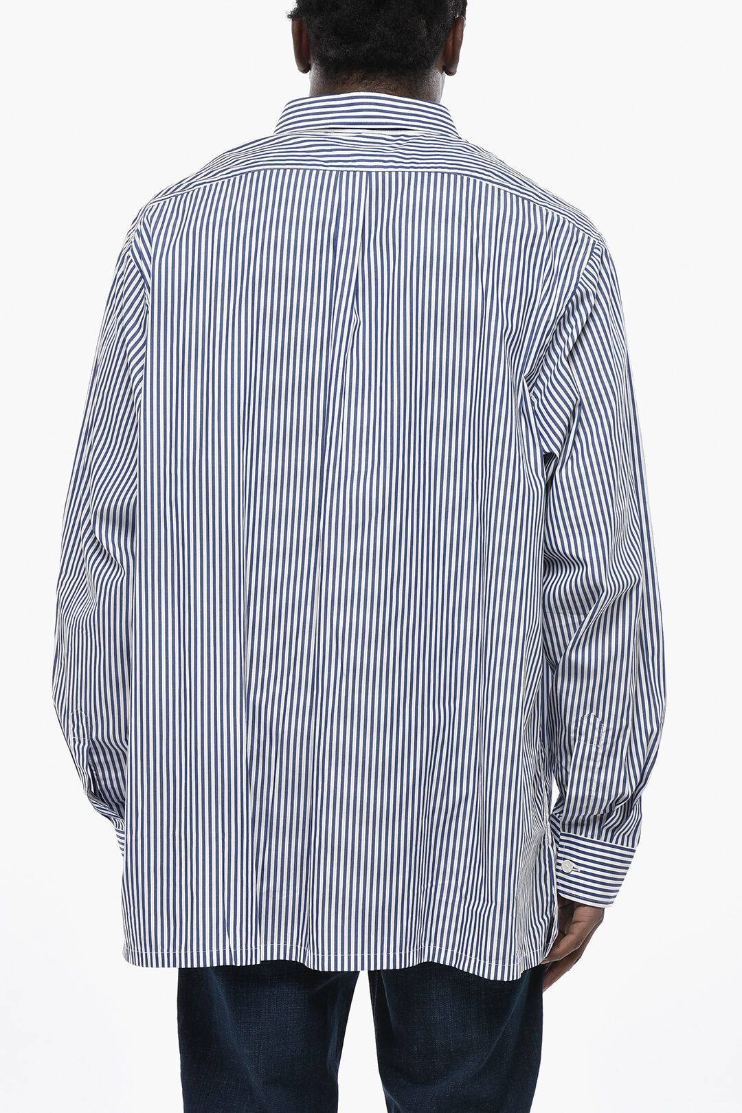Givenchy 2405~Poplin Shirt COLLEGE with Awning Pattern, view 2