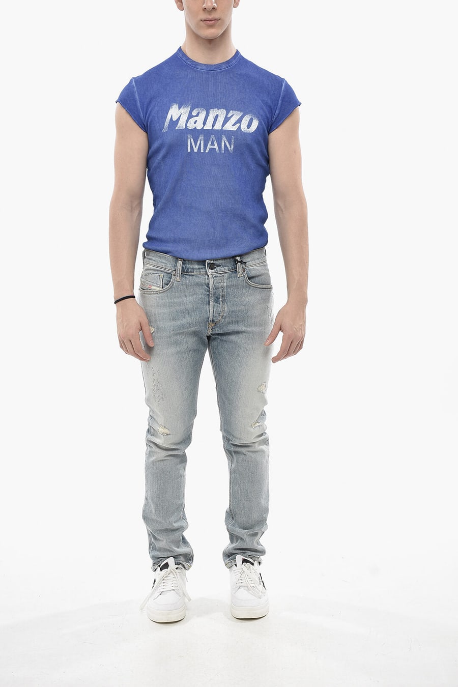 Diesel 0138~Jeans Skinny Fit TEPPHAR-X Vintage Effect 16cm L.32, view 4