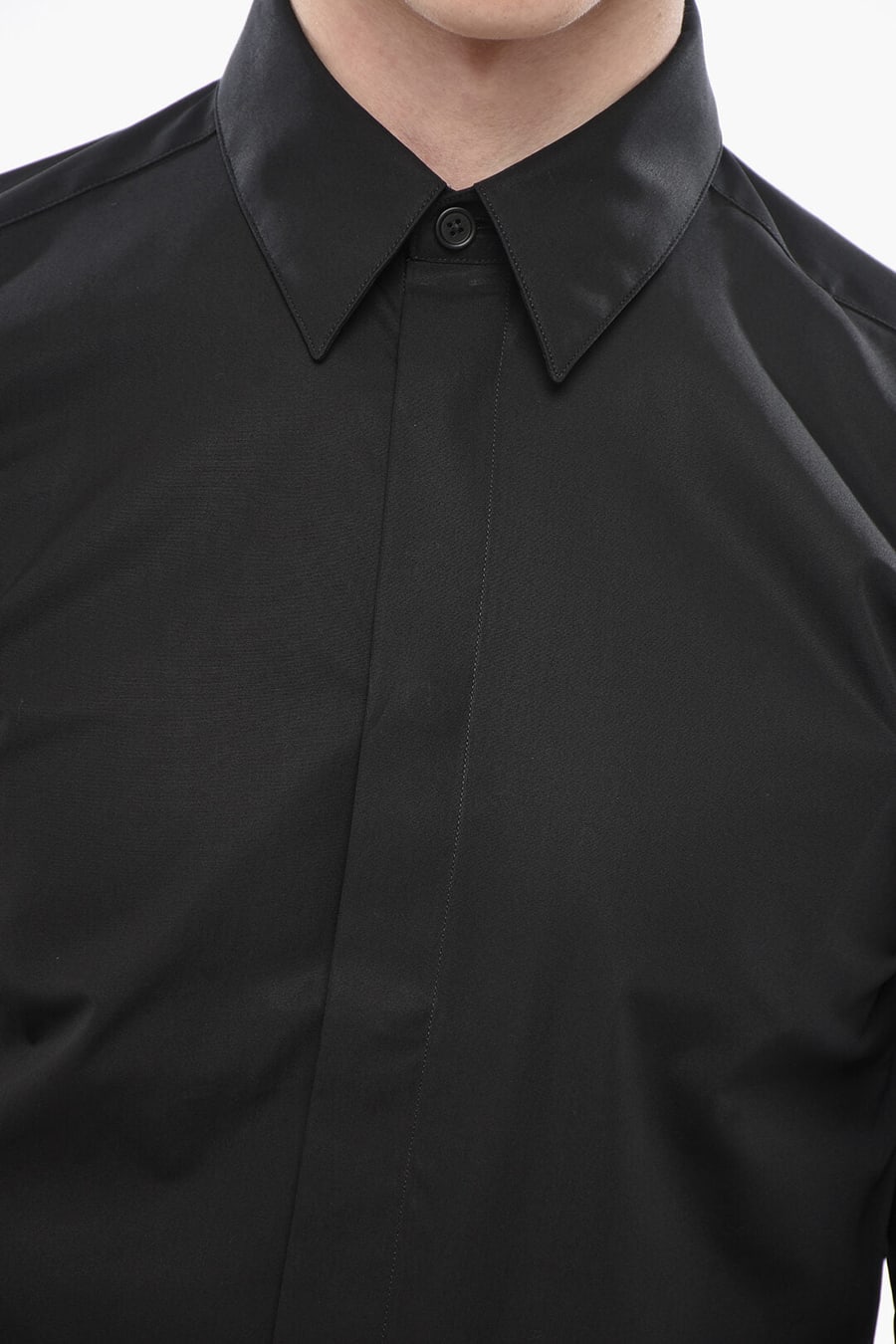 Givenchy 0130~Poplin Shirt with Hidden Button Placket, view 3
