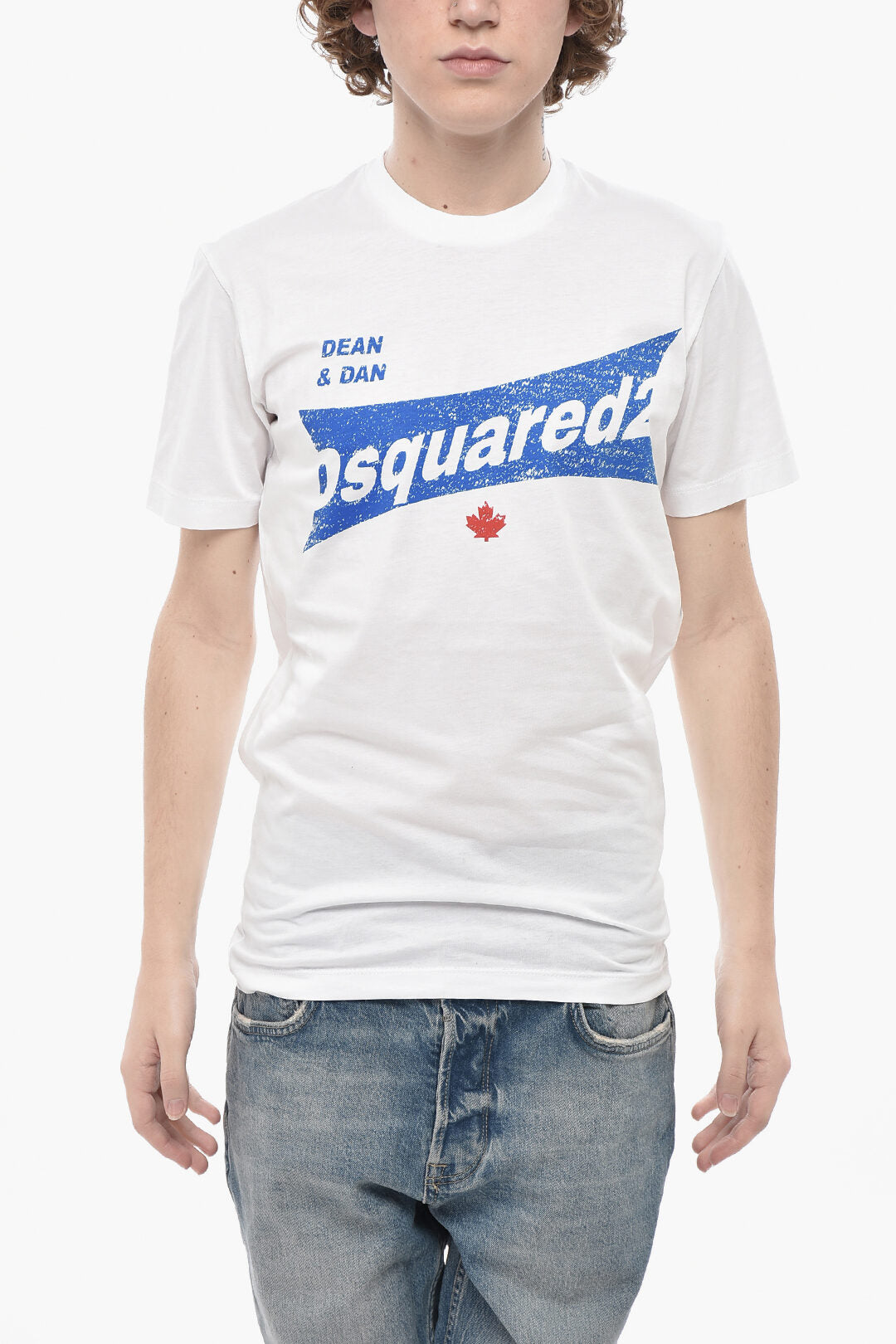 Dsquared2 2405~Cotton T-Shirt DEAN & DAN with Print
