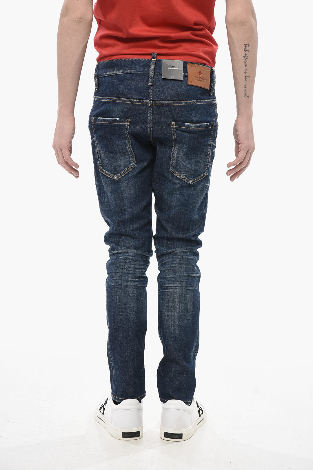 Dsquared2 2405~Stretch Cotton Jeans SKATER with Visible Seams, view 2