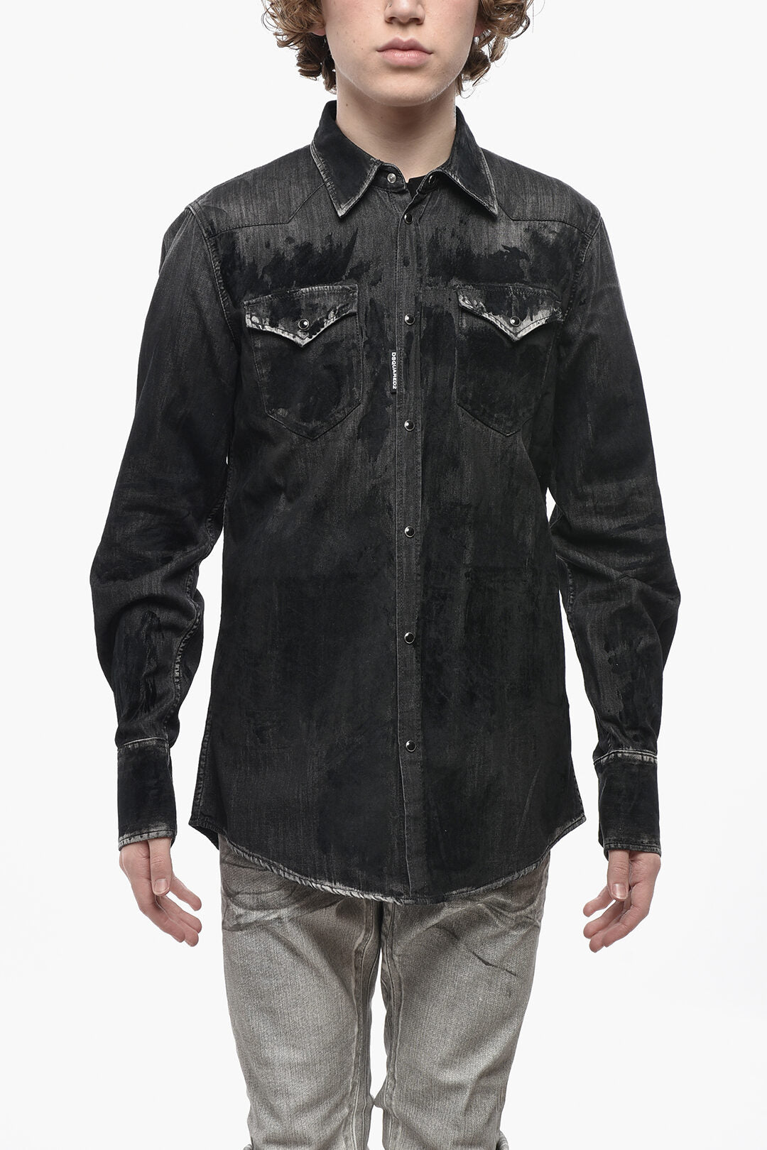 Dsquared2 3500~Denim Shirt CLASSIC WESTERN with Double Chest Pockets